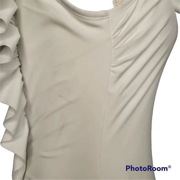 SUGAR Coast White Ruffled Swimsuit - Picture 10 of 12